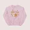 Kawaii Autumn Sweater - 'Autumn Leaves & Coffee Please!' - Cozy Fall Sweatshirt - Katnipp Studios