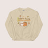 Kawaii Autumn Sweater - 'Autumn Leaves & Coffee Please!' - Cozy Fall Sweatshirt - Katnipp Studios