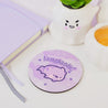 Kawaii Bartholomew the Bat Gothic Halloween Coaster – ‘Don’t Be Ordinary, Be Fangtastic’ - Spooky Desk Decor & Halloween Drinkware - Katnipp Studios