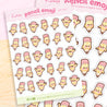 Kawaii Cute Artist Drawing Planner Sticker Sheet - ART 001 - Katnipp Studios