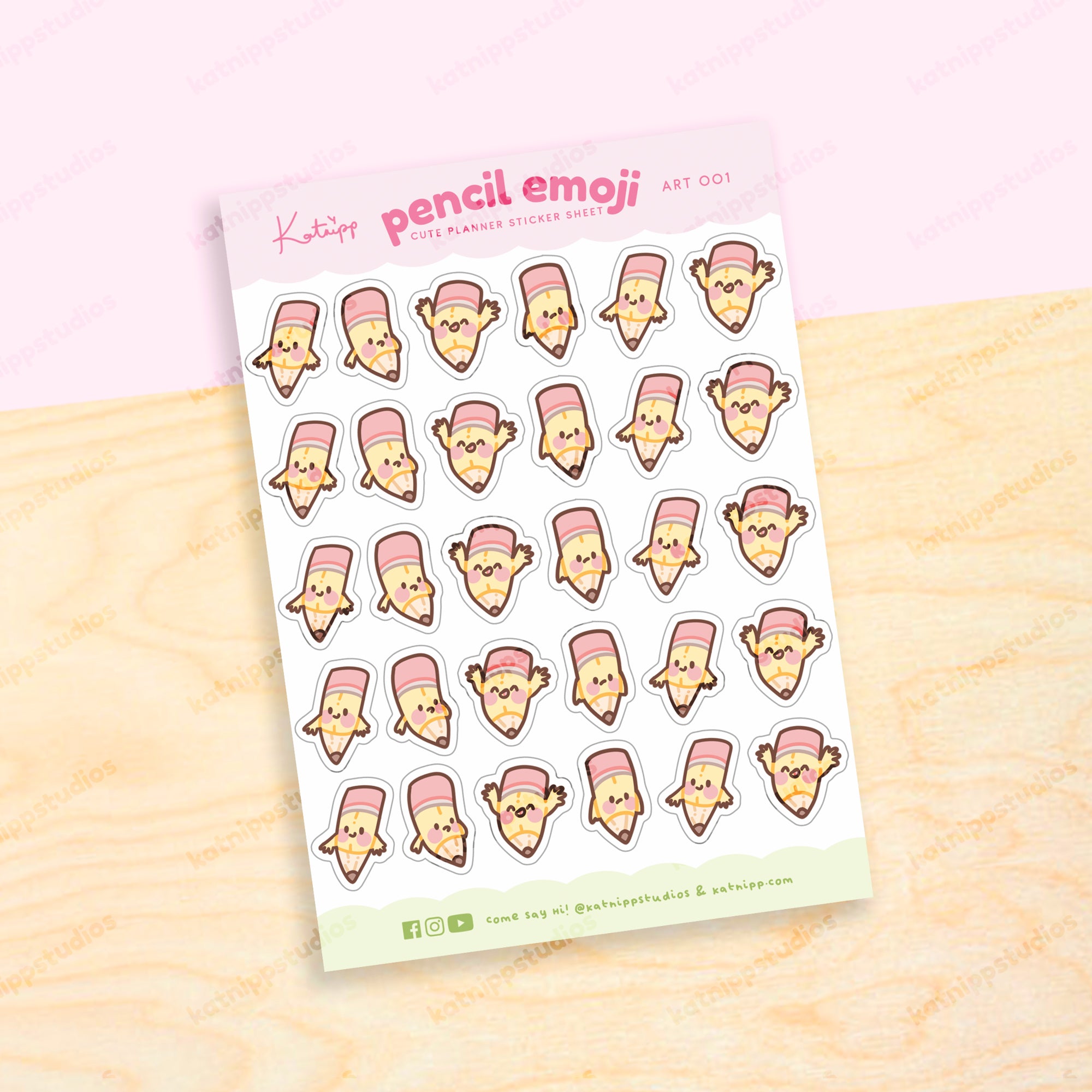 Kawaii Cute Artist Drawing Planner Sticker Sheet - ART 001 - Katnipp Studios