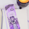 Kawaii Gothic Halloween Bookmark – ‘Cursed Cutie’ Quote – Cute Spooky Gothic Bookmark & Halloween Stationery - Katnipp Studios