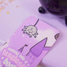 Kawaii Gothic Halloween Bookmark – ‘Sinking into a Fangtastic Book’ - Double-Sided Vinyl Stationery for Spooky Reading - Katnipp Studios