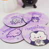 Kawaii Gothic Halloween Coaster Bundle – Set of 4 Spooky Character Coasters - Katnipp Studios