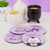 Kawaii Gothic Halloween Coaster Bundle – Set of 4 Spooky Character Coasters - Katnipp Studios