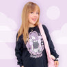 Kawaii Gothic Halloween Long Sleeve T-Shirt – “Fangtastic” Vampire Girl Graphic Tee - Gildan Apparel - Katnipp Studios