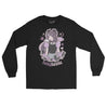 Kawaii Gothic Halloween Long Sleeve T-Shirt – “Fangtastic” Vampire Girl Graphic Tee - Gildan Apparel - Katnipp Studios