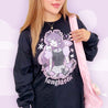 Kawaii Gothic Halloween Long Sleeve T-Shirt – “Fangtastic” Vampire Girl Graphic Tee - Gildan Apparel - Katnipp Studios