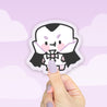 Kawaii Gothic Halloween Sticker – Vampire Marshie Die-Cut Sticker - Spooky Stationery & Stickers - Katnipp Studios