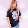 Kawaii Gothic Halloween T-Shirt – “Fangtastic” Premium Heavyweight Tee - Spooky Kawaii Vampire Girl Design - Katnipp Studios