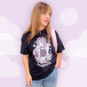 Kawaii Gothic Halloween T-Shirt – “Fangtastic” Premium Heavyweight Tee - Spooky Kawaii Vampire Girl Design - Katnipp Studios