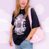 Kawaii Gothic Halloween T-Shirt – “Fangtastic” Premium Heavyweight Tee - Spooky Kawaii Vampire Girl Design - Katnipp Studios