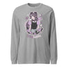 Kawaii Halloween Long Sleeve T-Shirt – “Fangtastic” Bella + Canvas Tee - Spooky Gothic Vampire Design - Katnipp Studios