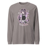 Kawaii Halloween Long Sleeve T-Shirt – “Fangtastic” Bella + Canvas Tee - Spooky Gothic Vampire Design - Katnipp Studios