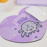 Kawaii Halloween Mouse Pad - “Cursed Cutie” with Fluffy the Spider - Gothic Purple Desk Decor - Katnipp Studios