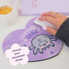 Kawaii Halloween Mouse Pad - “Cursed Cutie” with Fluffy the Spider - Gothic Purple Desk Decor - Katnipp Studios