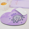 Kawaii Halloween Mouse Pad - “Cursed Cutie” with Fluffy the Spider - Gothic Purple Desk Decor - Katnipp Studios