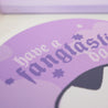 Kawaii Halloween Mouse Pad - Gothic Purple Desk Decor - “Have a Fangtastic Day” with Vampire Marshie - Katnipp Studios