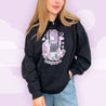 Kawaii Halloween Vampire Hoodie – “Fangtastic” Gothic Apparel - Cute Vampire Girl & Bat Design - Katnipp Studios