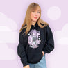 Kawaii Halloween Vampire Hoodie – “Fangtastic” Gothic Apparel - Cute Vampire Girl & Bat Design - Katnipp Studios