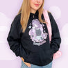 Kawaii Halloween Vampire Hoodie – “Fangtastic” Gothic Apparel - Cute Vampire Girl & Bat Design - Katnipp Studios