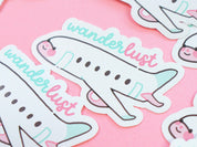Kawaii Travel Sticker Set | 4 Adventure Vinyl Stickers Katnipp character product