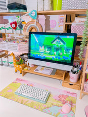 Large Sakura Scene Bumblebutt Cherry Blossom Gaming Mouse Pad - Katnipp Studios