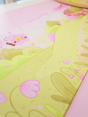 Large Sakura Scene Bumblebutt Cherry Blossom Gaming Mouse Pad - Katnipp Studios