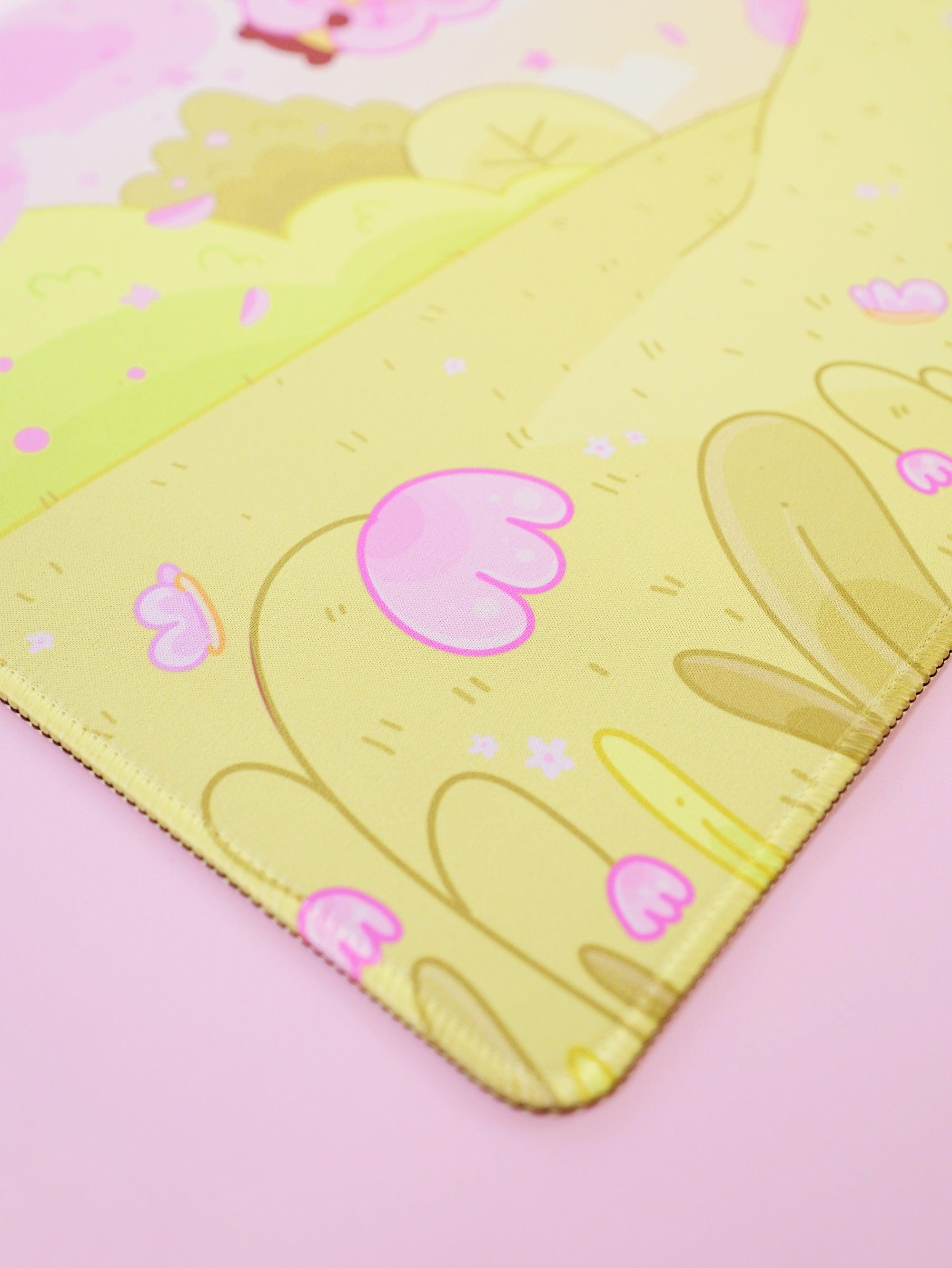 Large Sakura Scene Bumblebutt Cherry Blossom Gaming Mouse Pad - Katnipp Studios