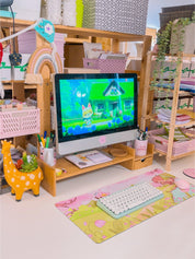 Large Sakura Scene Bumblebutt Cherry Blossom Gaming Mouse Pad - Katnipp Studios