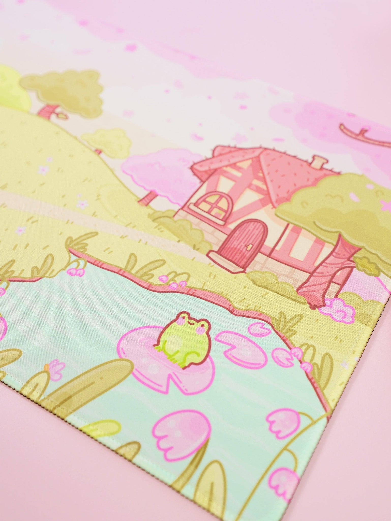 Large Sakura Scene Bumblebutt Cherry Blossom Gaming Mouse Pad - Katnipp Studios
