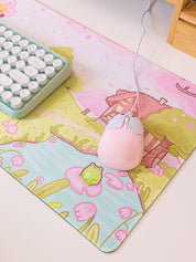 Large Sakura Scene Bumblebutt Cherry Blossom Gaming Mouse Pad - Katnipp Studios