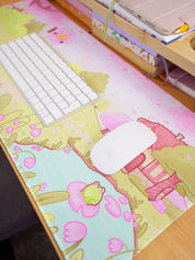 Large Sakura Scene Bumblebutt Cherry Blossom Gaming Mouse Pad - Katnipp Studios