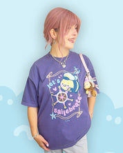 Bumblebutt Let’s Sailebrate T-Shirt | Kawaii Captain Bee Pastel Ocean Shirt Katnipp character product