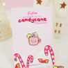 Little Candy cane Hot Chocolate Enamel Pin - Katnipp Studios