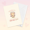 Love Is Like A Pizza Kawaii Valentines Card - GC001 - Katnipp Studios