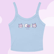 Marshie Pocket Planets Crop Top | Kawaii Pastel Space Cami | Cute Aesthetic Y2K Top | Katnipp Women's Fashion Katnipp character product