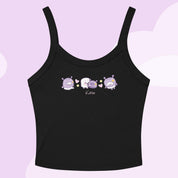 Marshie Pocket Planets Crop Top | Kawaii Pastel Space Cami | Cute Aesthetic Y2K Top | Katnipp Women's Fashion Katnipp character product