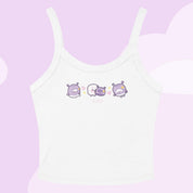 Marshie Pocket Planets Crop Top | Kawaii Pastel Space Cami | Cute Aesthetic Y2K Top | Katnipp Women's Fashion Katnipp character product