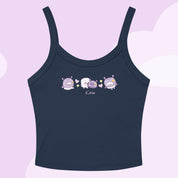 Marshie Pocket Planets Crop Top | Kawaii Pastel Space Cami | Cute Aesthetic Y2K Top | Katnipp Women's Fashion Katnipp character product