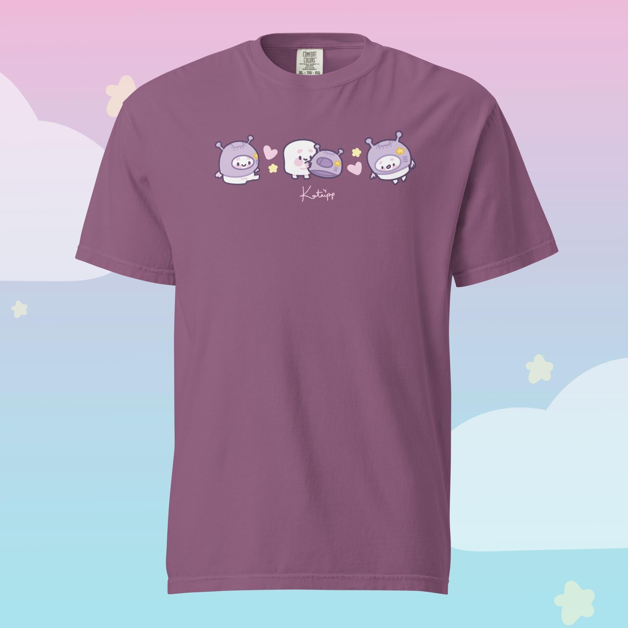 Marshie Space Explorer T-Shirt | Pocket Planets Kawaii Space Tee | Cute Celestial Character Katnipp character product