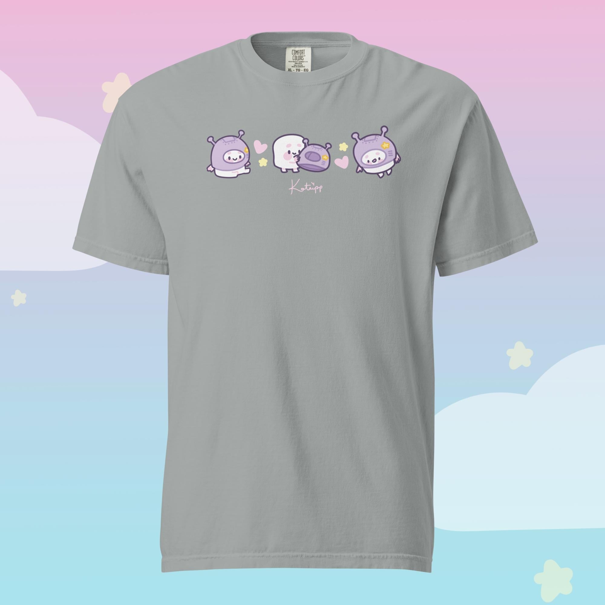 Marshie Space Explorer T-Shirt | Pocket Planets Kawaii Space Tee | Cute Celestial Character Katnipp character product