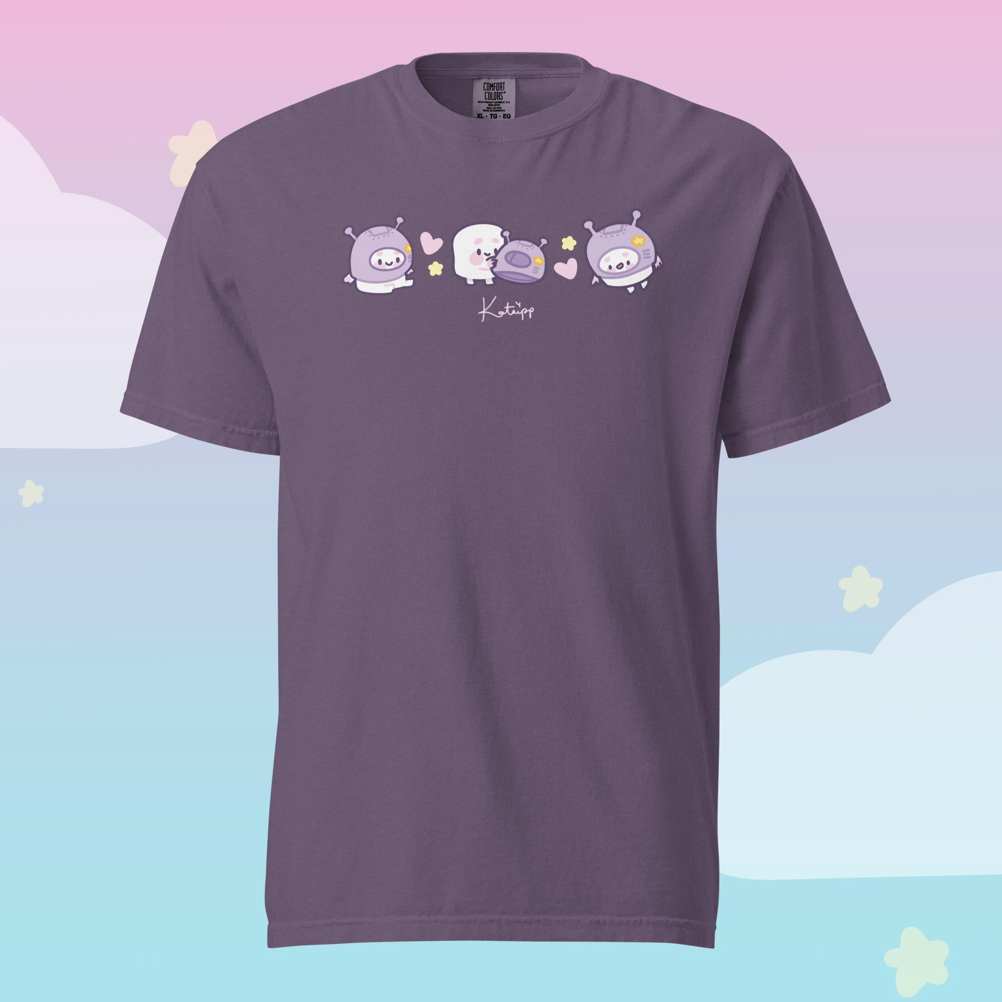 Marshie Space Explorer T-Shirt | Pocket Planets Kawaii Space Tee | Cute Celestial Character Katnipp character product