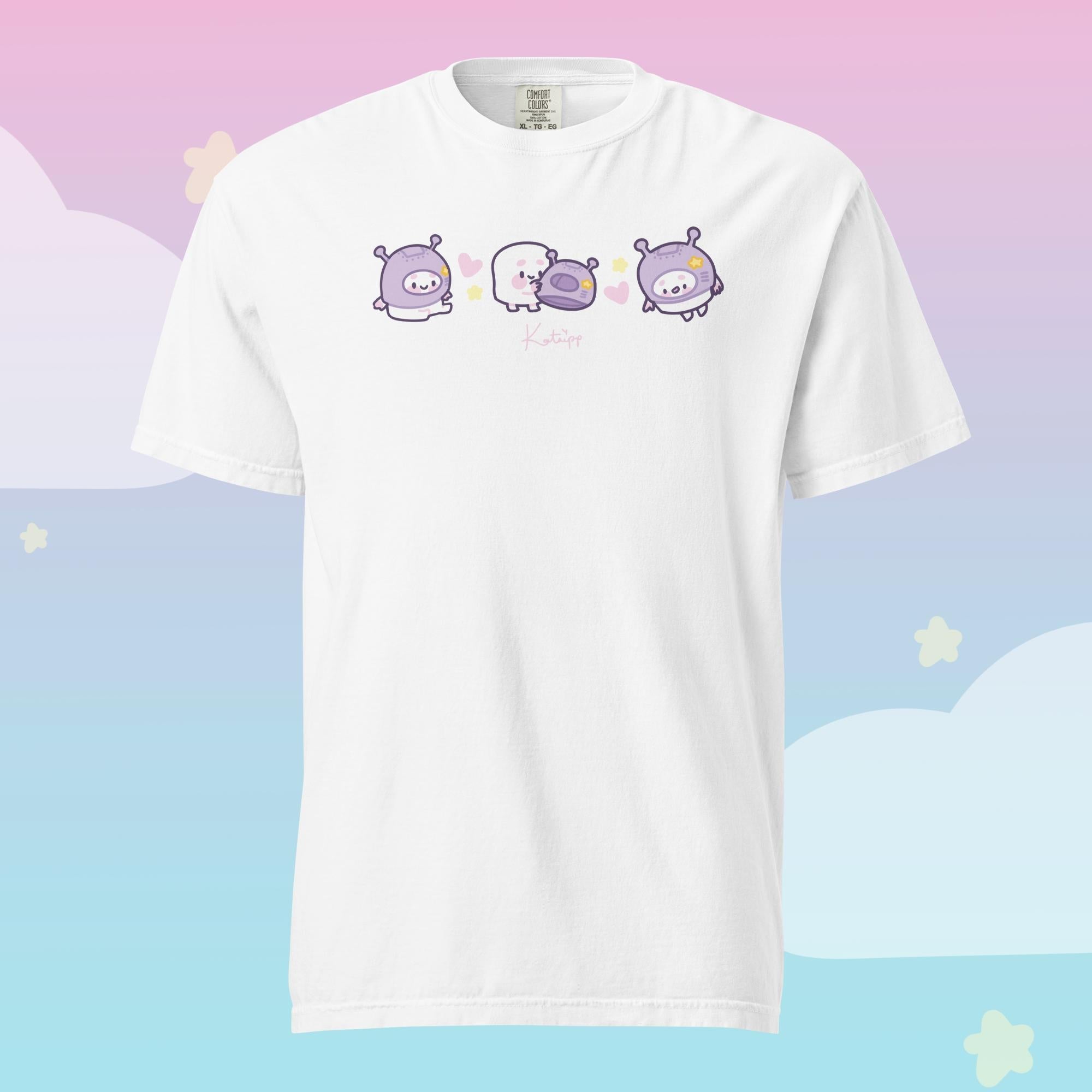 Marshie Space Explorer T-Shirt | Pocket Planets Kawaii Space Tee | Cute Celestial Character Katnipp character product