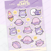 Marshie & Space Friends A5 Waterproof Vinyl Kawaii Sticker Sheet | POP001 Katnipp character product