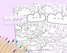 Marshies Dream Kawaii Colouring Page | Printable Digital Download for At-Home Colouring - Katnipp Colouring Book - Katnipp Studios