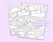 Marshies Dream Kawaii Colouring Page | Printable Digital Download Katnipp character product