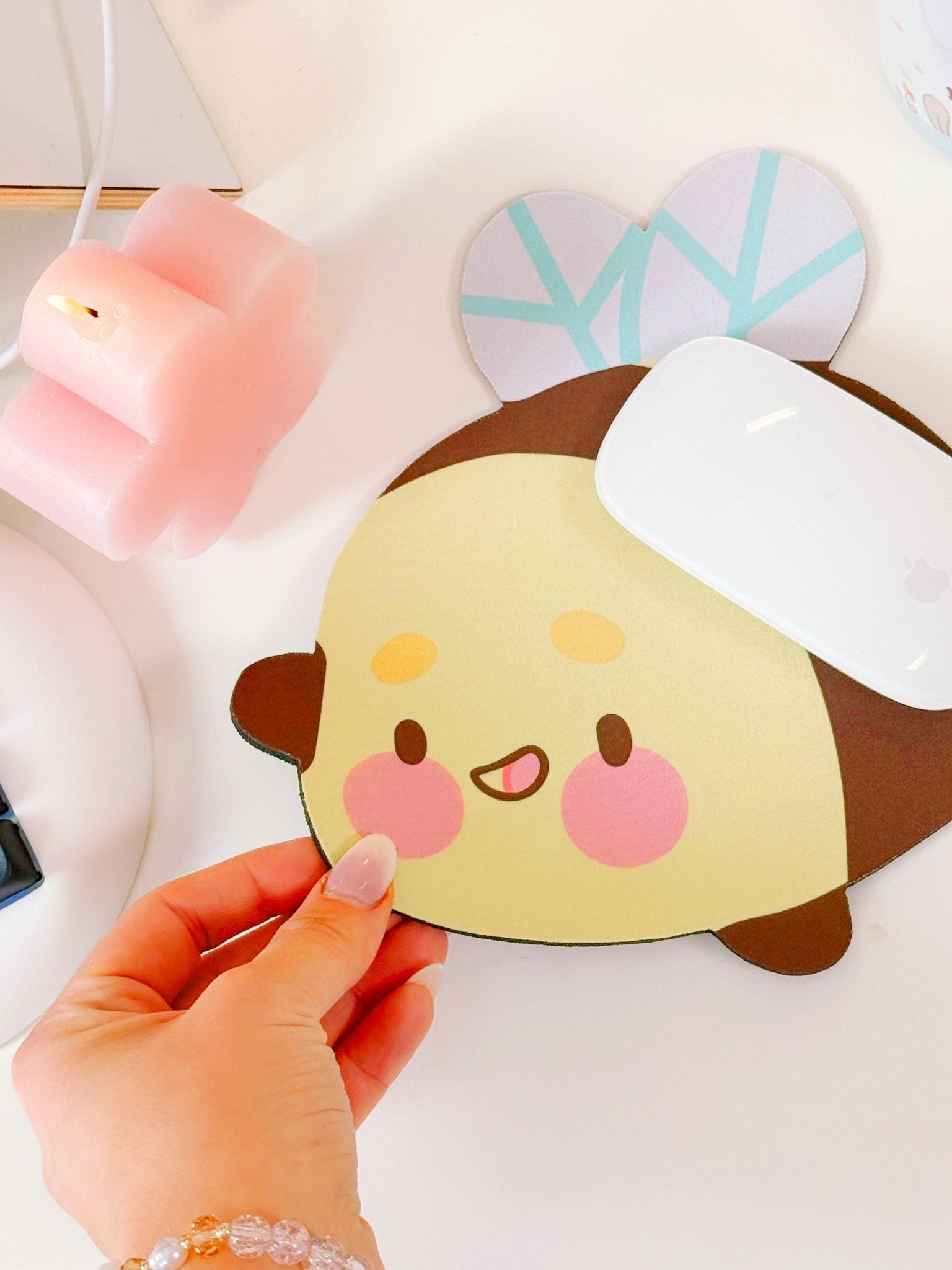 Mini Bumblebutt Bee Desk Pad | Kawaii Cottagecore Desk Decor Katnipp character product