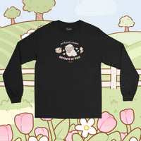 Sugapuff Sheep Long Sleeve T-Shirt | Kawaii Cottagecore Spring Apparel - Black / S