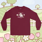 My Heart Is Fluffy Because of Ewe Long Sleeve T-Shirt | Kawaii Cottagecore Sheep Shirt | Sugapuff & Bumblebutt Spring Apparel Katnipp character product